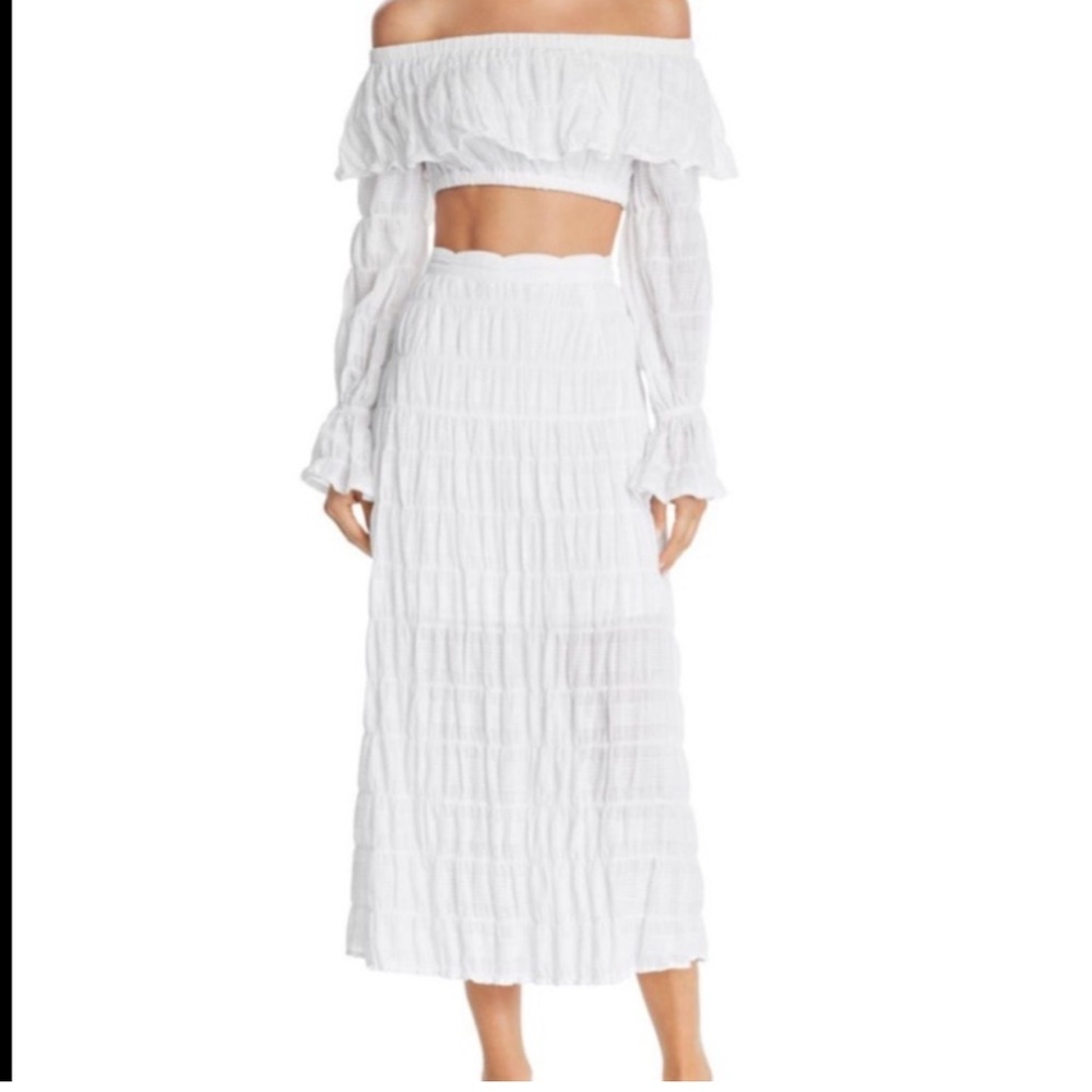 SUBOO Daydreamer White Tiered Maxi Skirt - Elegant Summer Style